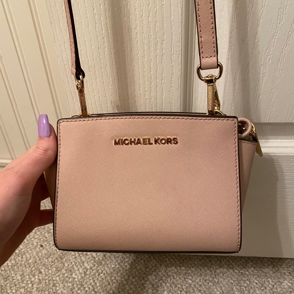 Blush mini cross body Michael Kors